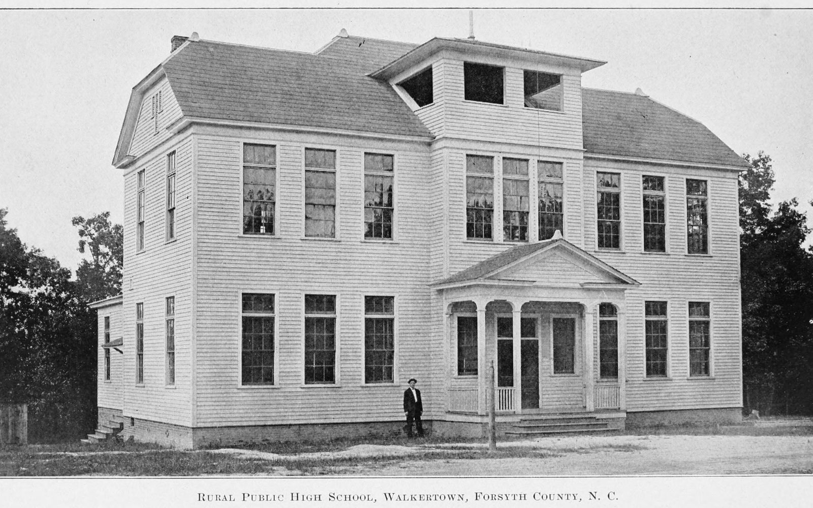 Walkertown's rural public high school, around 1910